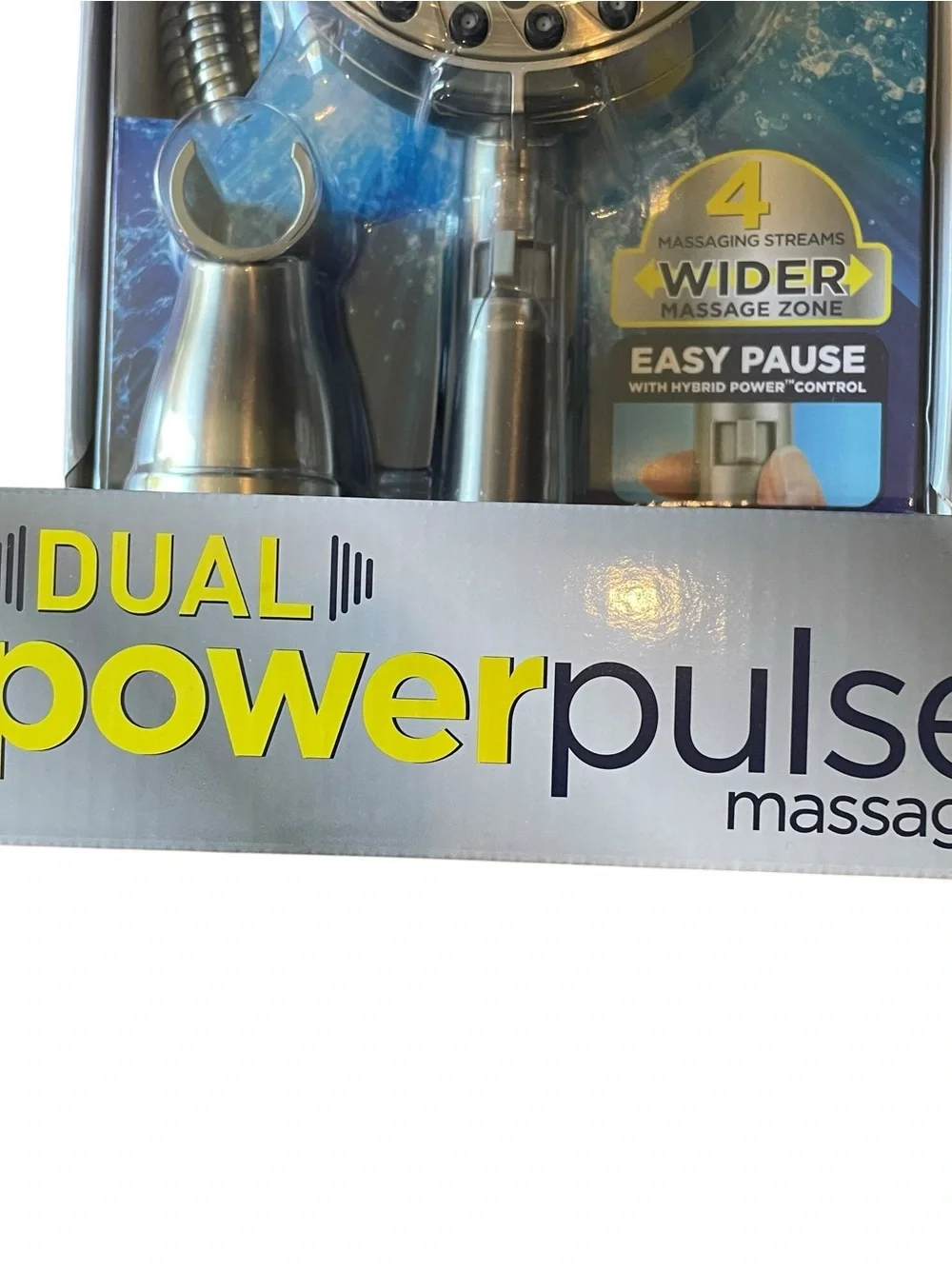 Waterpik Dual PowerPulse Massage Handheld Shower Head Brushed Nickel 6 Spray